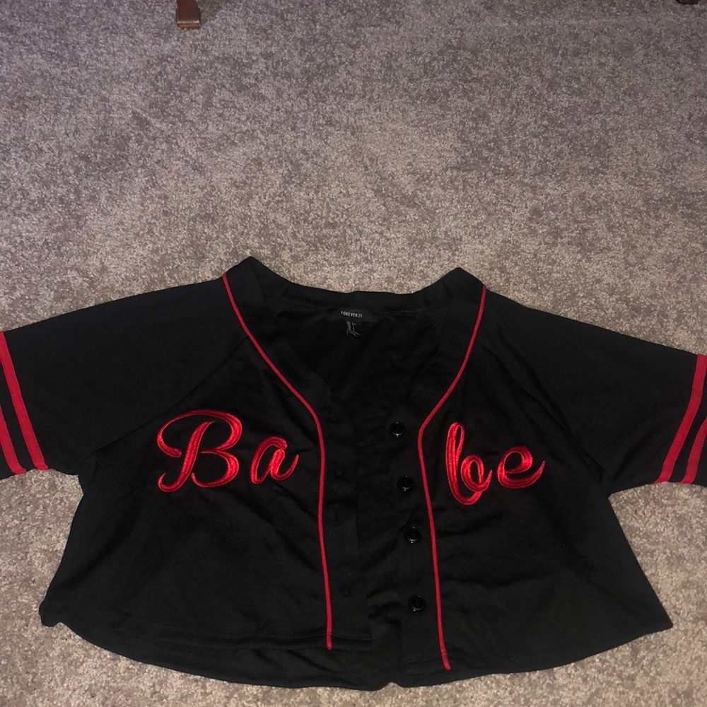 Oversized cropped jersey